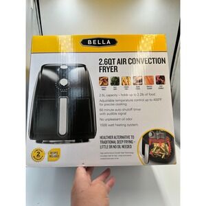 Bella 2.6QT Air Convection Fryer 1500W Black 2.5L Capacity 60 Min Timer New